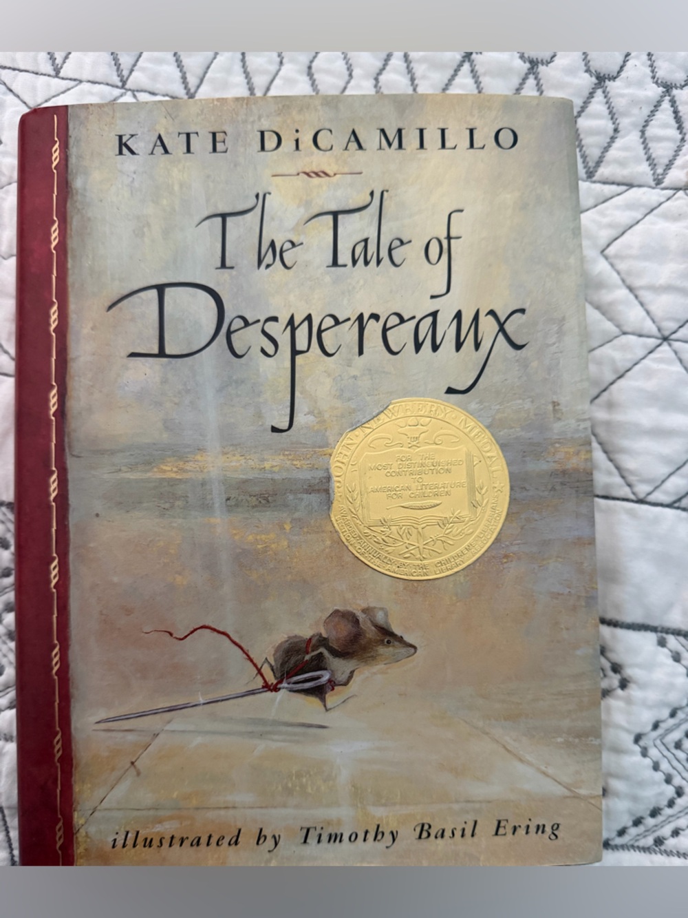The Tale of Despereaux Gold-Emblem Hardcover Book - Beige Cover